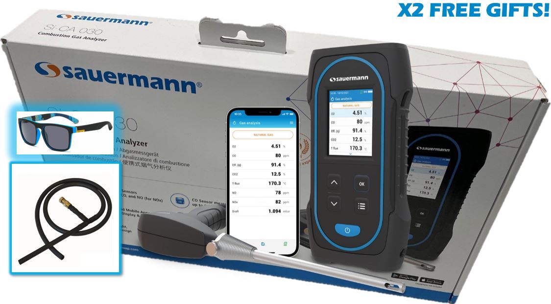 Sauermann Si-CA 030 Combustion Flue Gas Analyser Kit (O2 & CO) (no bag)