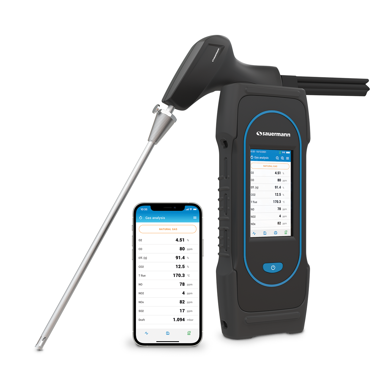 Sauermann Si-CA 230 Combustion Flue Gas Analyser - (O2+CO+NO)