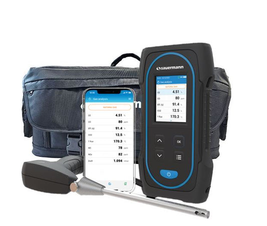 Sauermann Si-CA 030 Combustion Flue Gas Analyser Kit (O2 & CO) + Kit 180mm probe