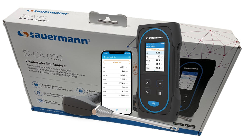 Sauermann Si-CA 030 Combustion Flue Gas Analyser Kit (O2 & CO) (no bag ...
